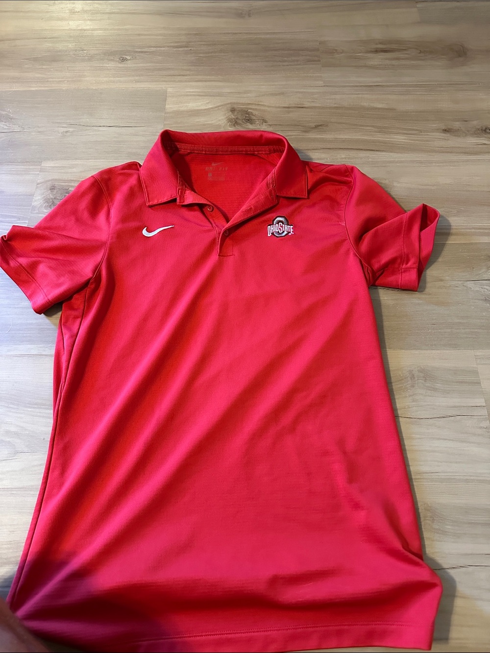Nike Red Short Sleeve Polo with Embroidered Logo